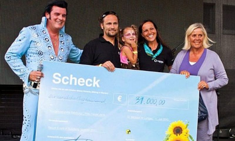 € 31.000,- für Kinderkrebshilfe Salzburg, Dank des Initiators