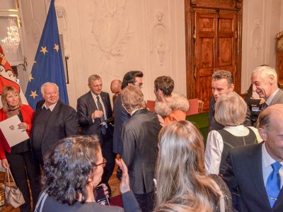 Gratulationen für Rusty in der Salzburger Residenz